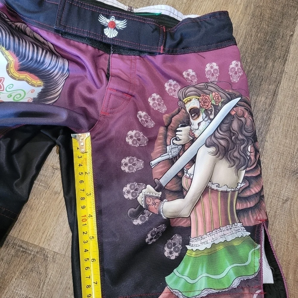 RAVEN Colorful Day of the Dead Board Shorts